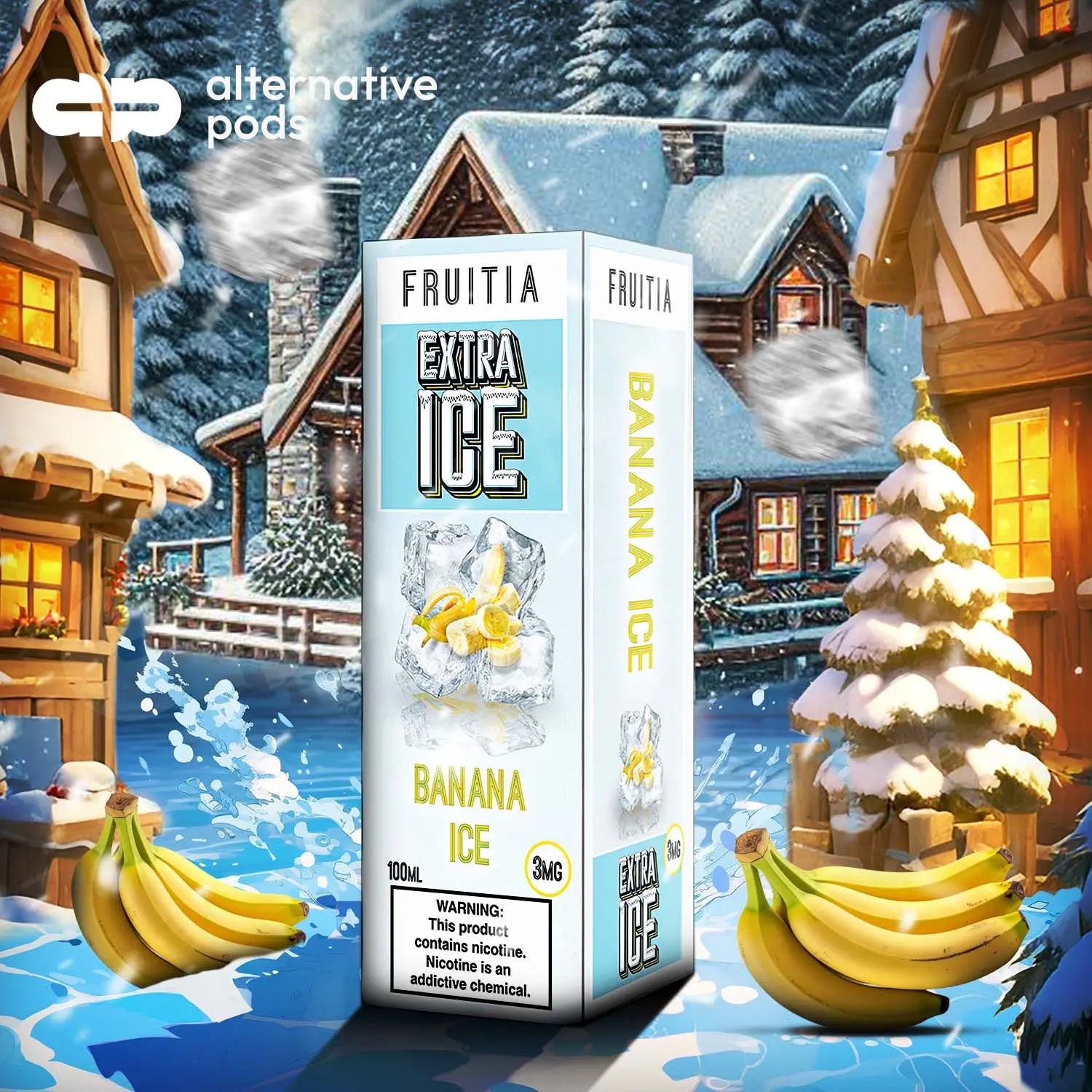 Fruitia Extra Ice E-Liquid 100ML - Banana Ice 