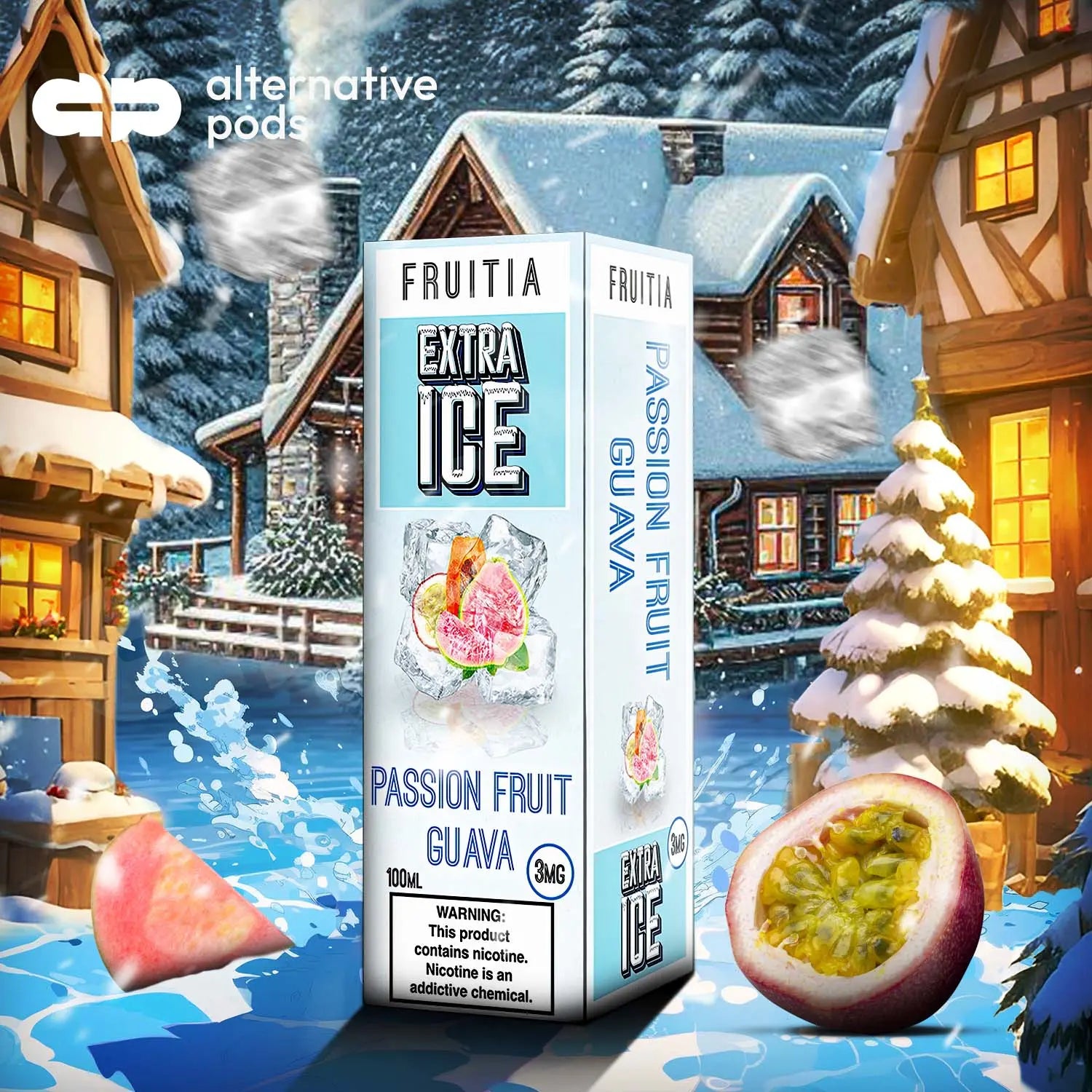 Fruitia Extra Ice E-Liquid 100ML - Passion Fruit Guva 