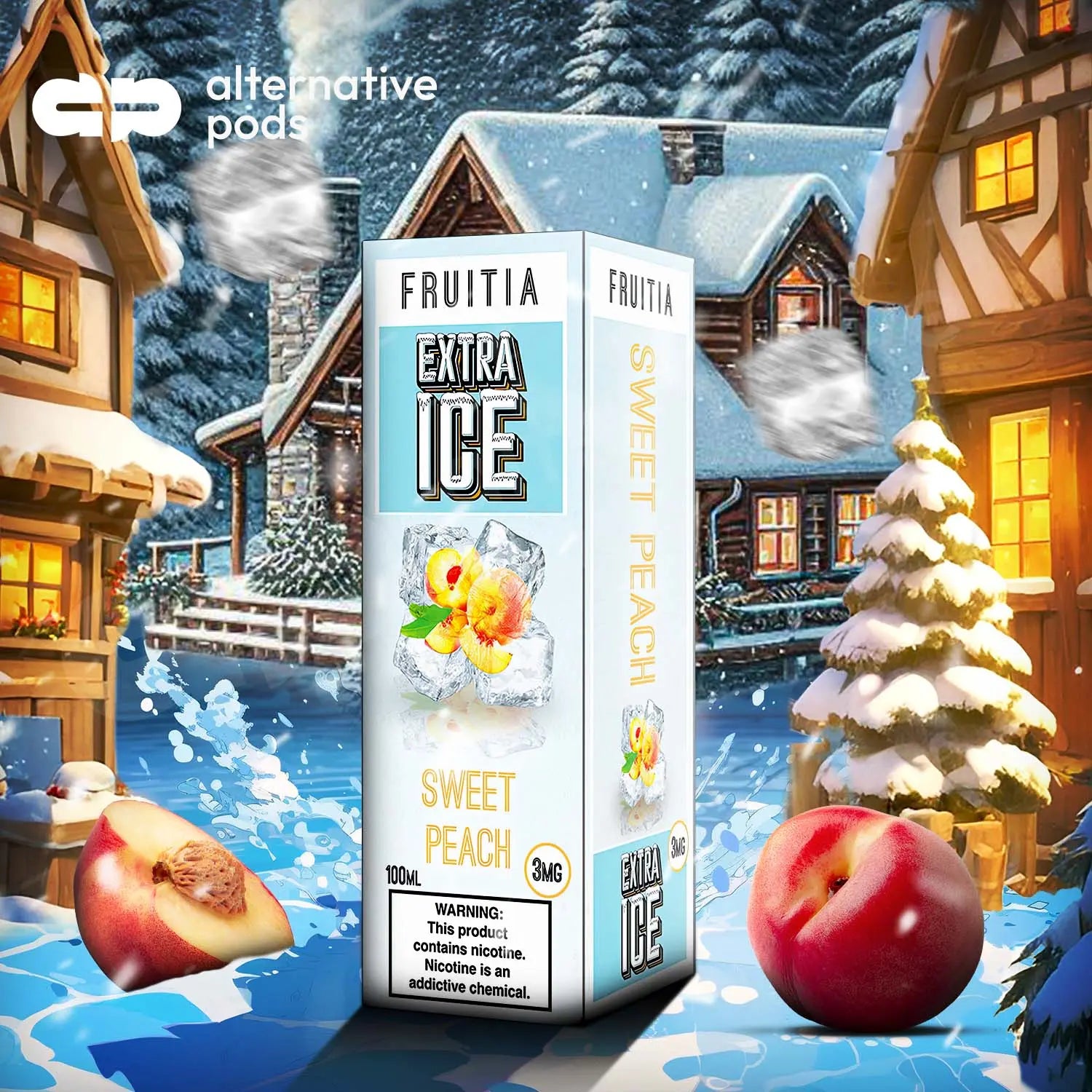 Fruitia Extra Ice E-Liquid 100ML - Sweet Peach 