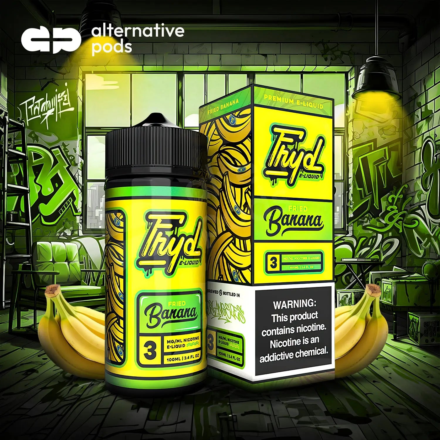 Fryd Nicotine Premium E-Liquid 100ML Fryd - Fried Banana 