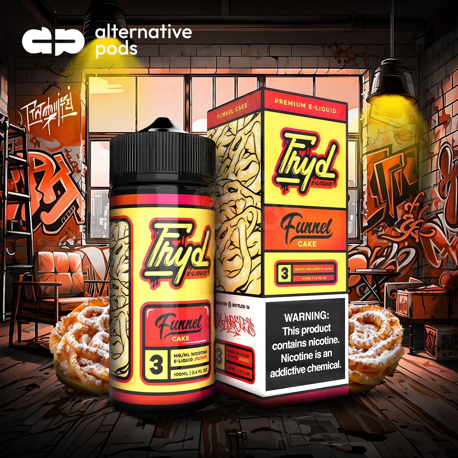 Fryd Nicotine Premium E-Liquid 100ML Fryd - Funnel Cake 