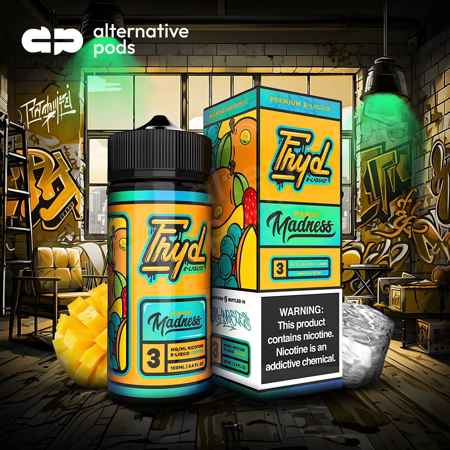 Fryd Nicotine Premium E-Liquid 100ML Fryd - Mango Madness 