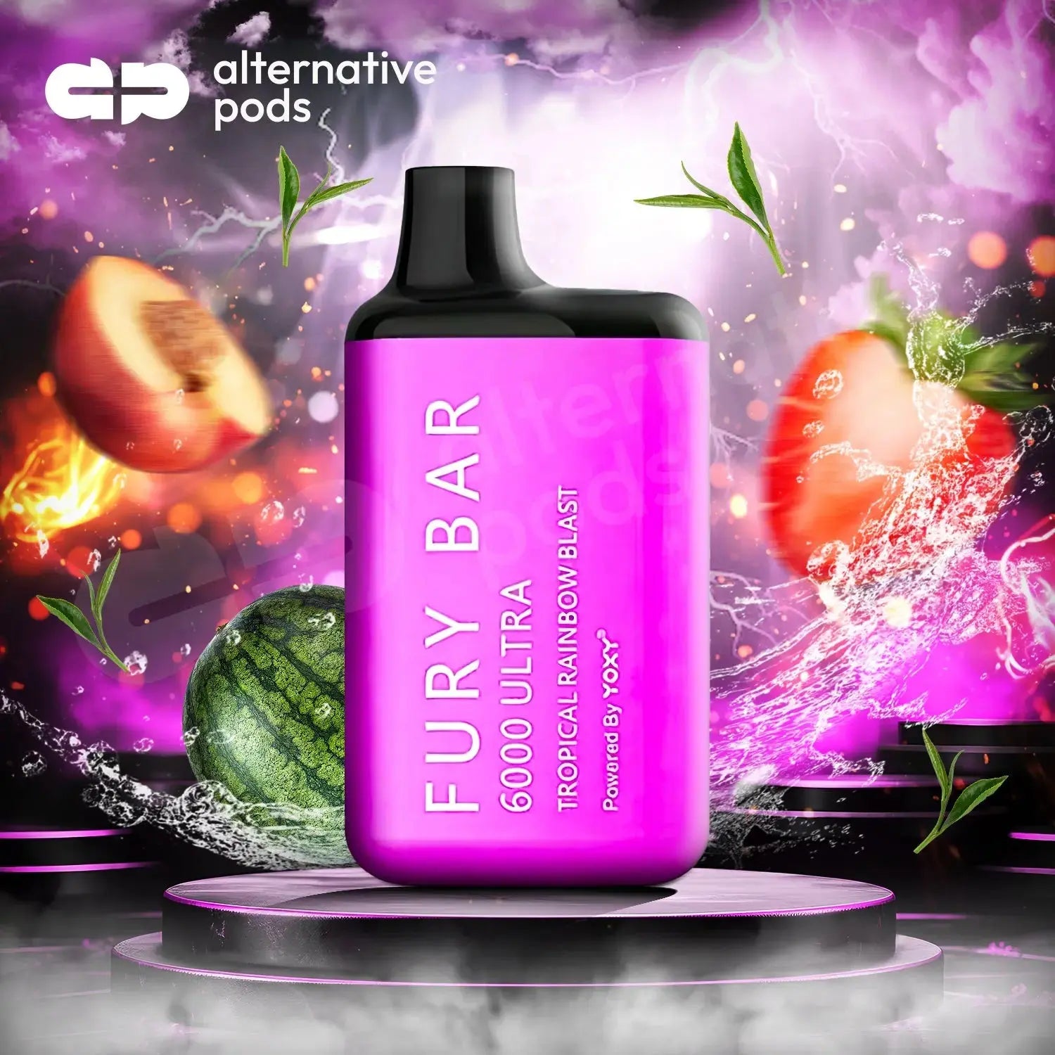 Fury Bar 6000 EB Limited Edition Disposable Vape - Tropical Rainbow Blast 