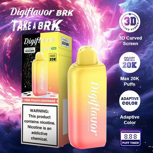 Geek Bar Digi Flavor 20K BRK Pod - Pink Peach Lemonade 