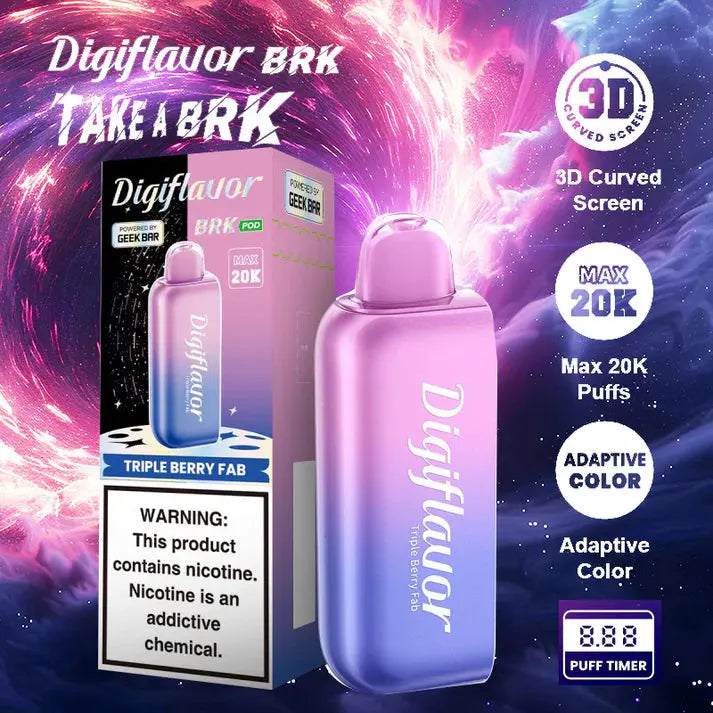 Geek Bar Digi Flavor 20K BRK Pod - Triple Berry Fab 