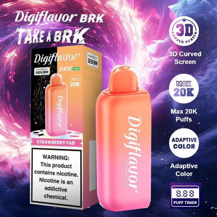 Geek Bar Digi Flavor 20K BRK Pod - Strawberry Fab 