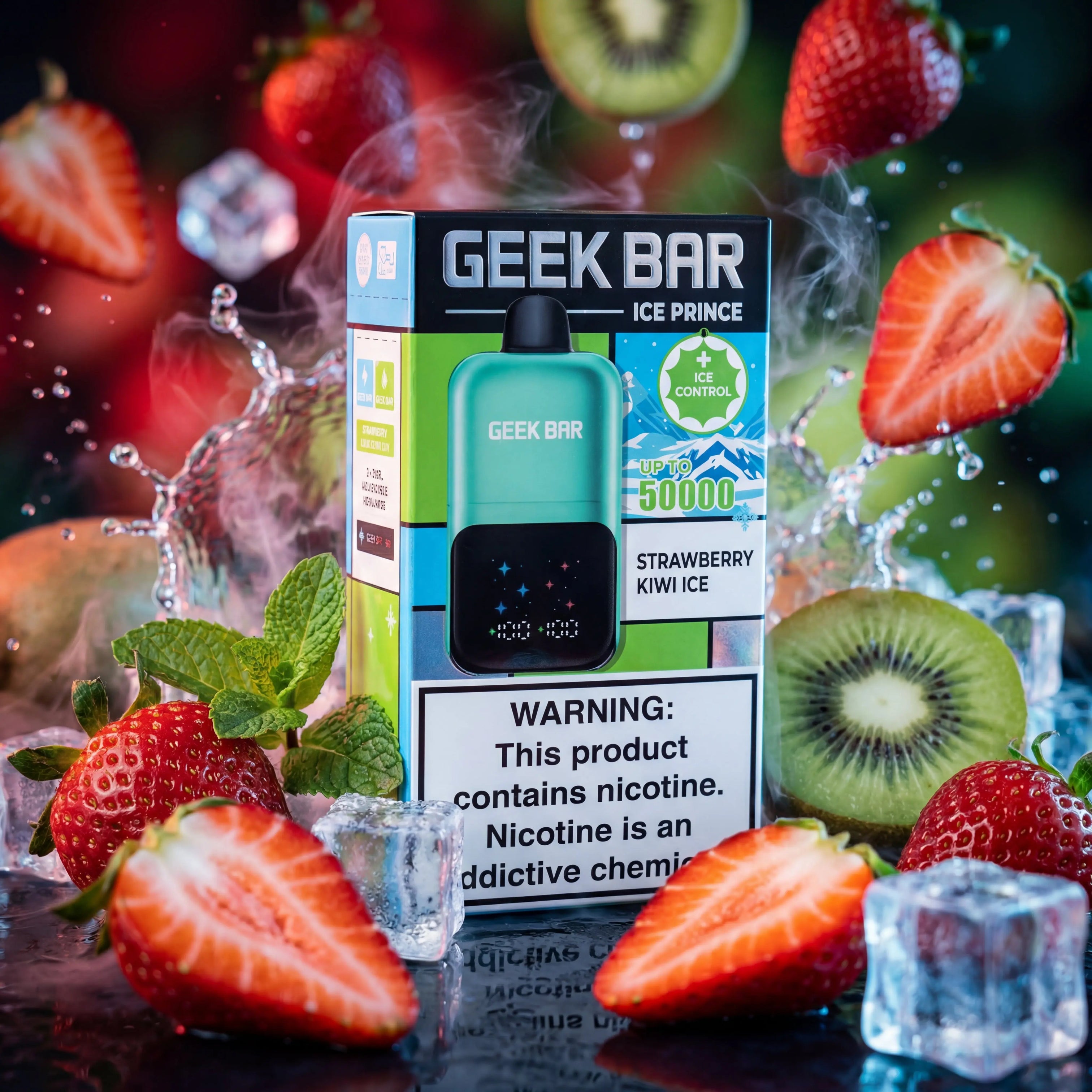 how much is elf bar vape Geek Bar Ice Prince 50K Disposable Vape 5% (50000 Puffs) $23.99 main image 1