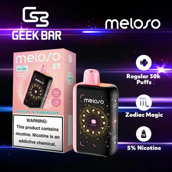 Geek Bar Meloso 30K - Peachy Strawmelon (Cancer)