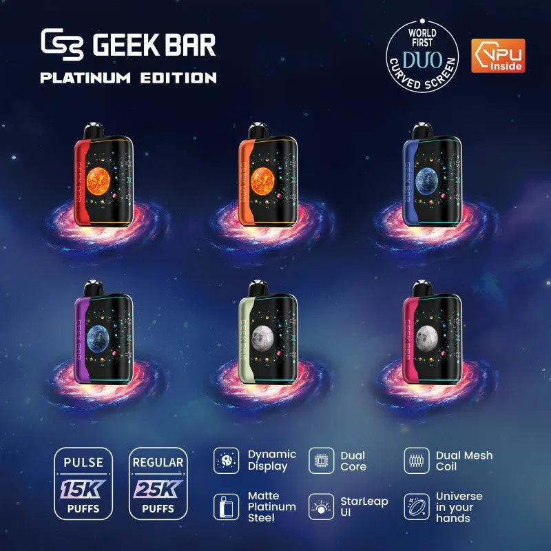 elf bar vape uk GEEK BAR PULSE X PLATINUM EDITION Disposable Vape – Cloud Island Vapour main image 0