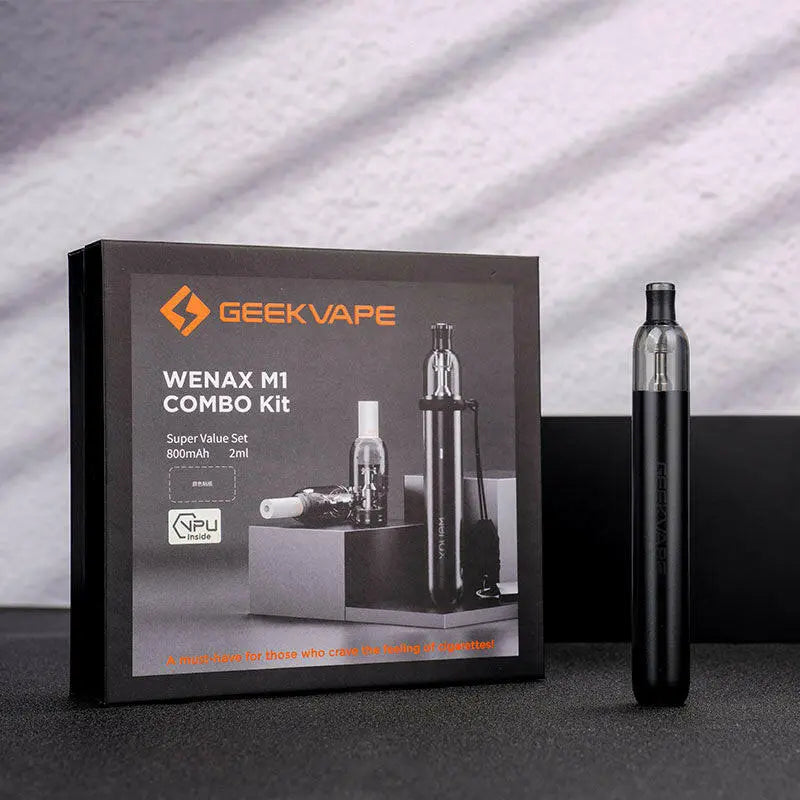 GeekVape WENAX M1 800mAh Pod System COMBO Starter Kit With 3 x Refillable 2ML Cartridge Pod & 10 Filter Drip Tips - Alternative pods | Online Vape & Smoke Shop