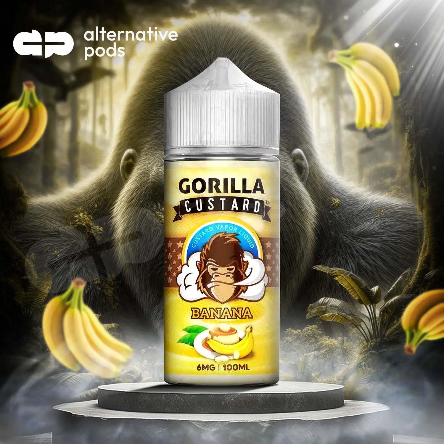 Gorilla Custard E-Liquid 100ML - Banana 