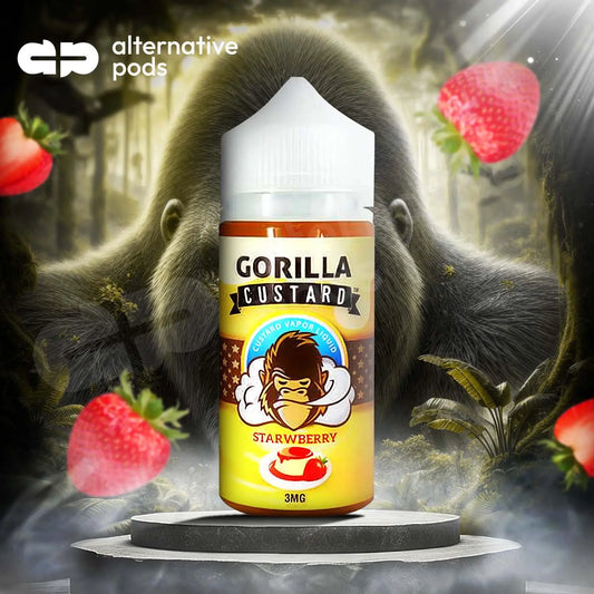 Gorilla Custard E-Liquid 100ML - Strawberry 