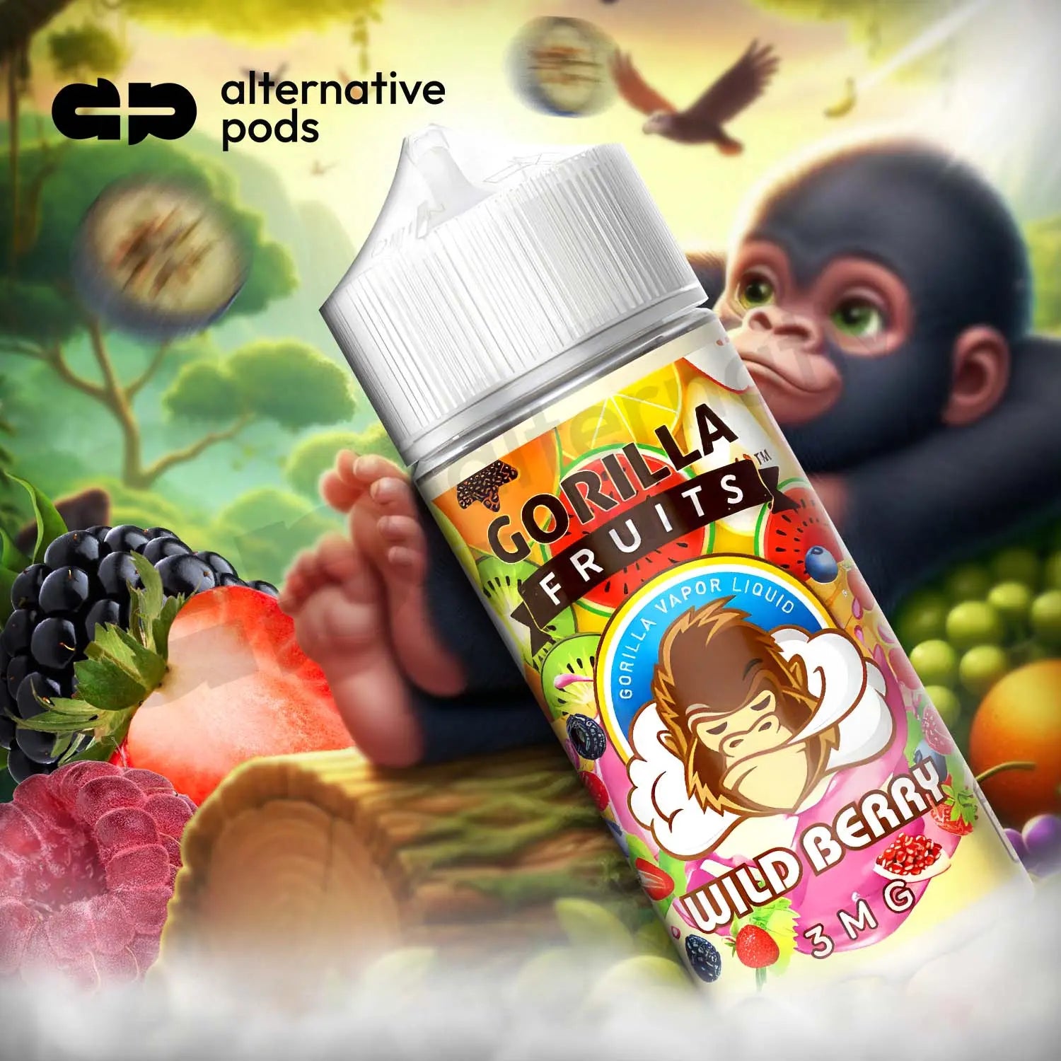 Gorilla Fruits E-Liquid 100ML - Wild Berry 