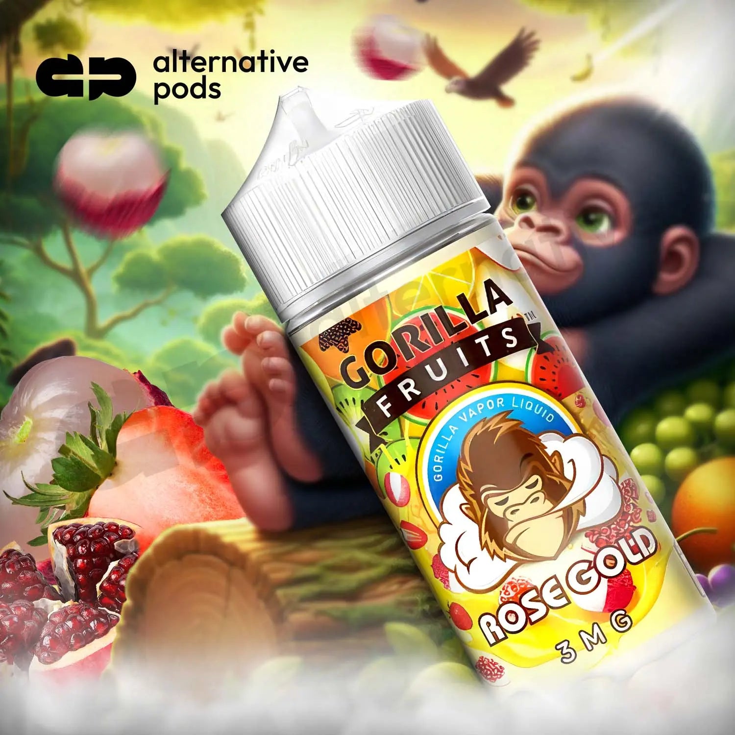 Gorilla Fruits E-Liquid 100ML - Rose Gold 