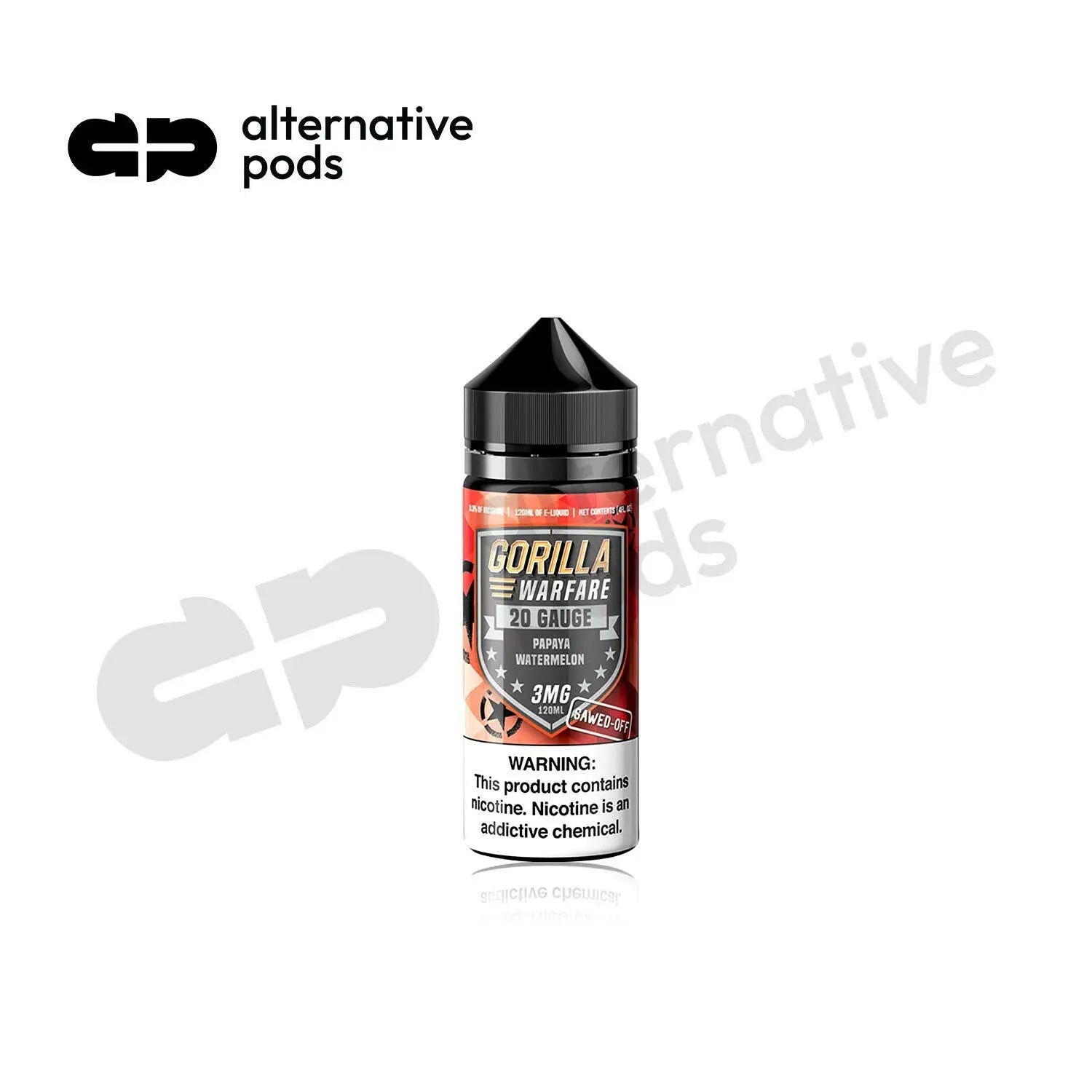 Gorilla Warfare SAWED-OFF E-Liquid 120ML - Alternative pods | Online Vape & Smoke Shop