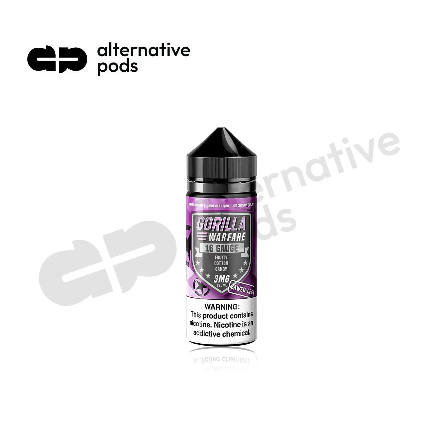 Gorilla Warfare SAWED-OFF E-Liquid 120ML - Alternative pods | Online Vape & Smoke Shop