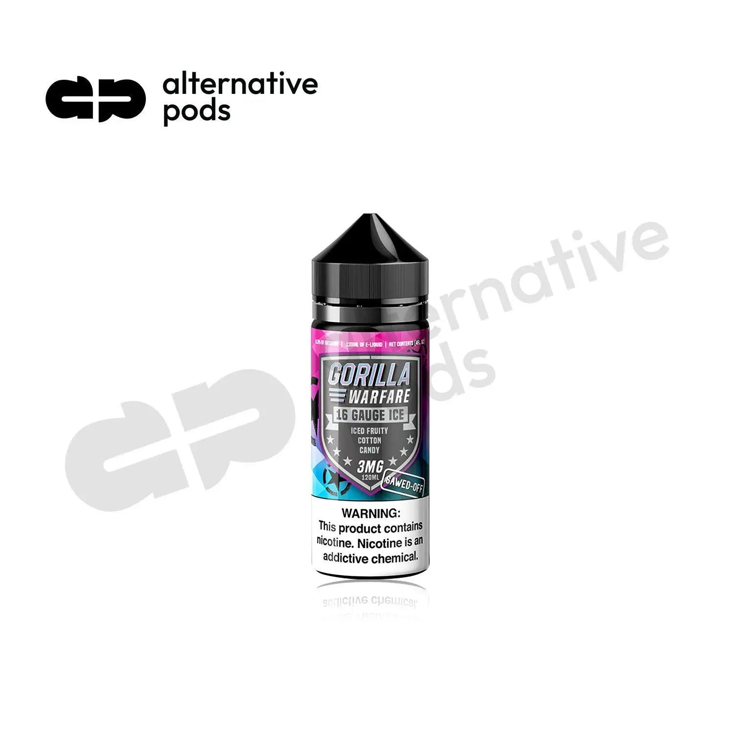 Gorilla Warfare SAWED-OFF E-Liquid 120ML - Alternative pods | Online Vape & Smoke Shop