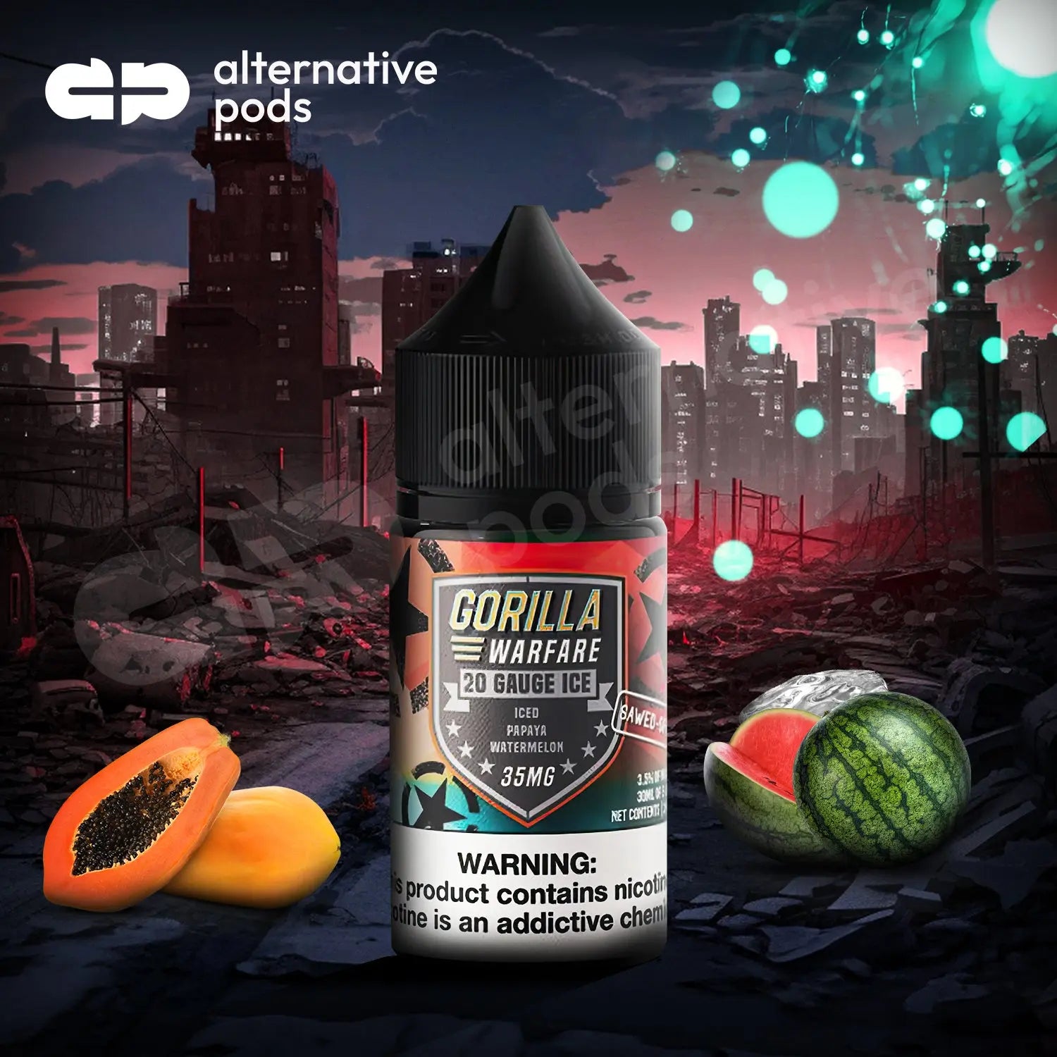 Gorilla Warfare SAWED-OFF Salt Nicotine E-Liquid 30ML - Alternative pods | Online Vape & Smoke Shop