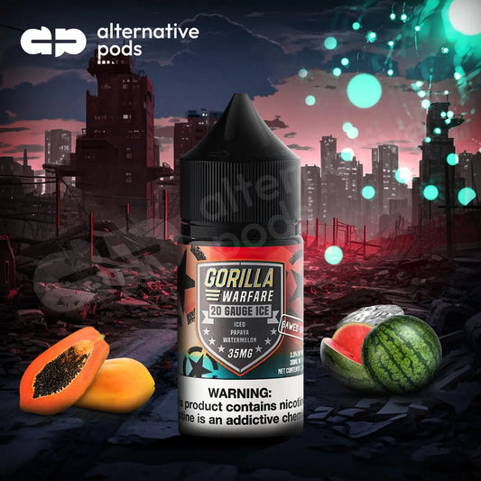 Gorilla Warfare SAWED-OFF Salt Nicotine E-Liquid 30ML - Alternative pods | Online Vape & Smoke Shop
