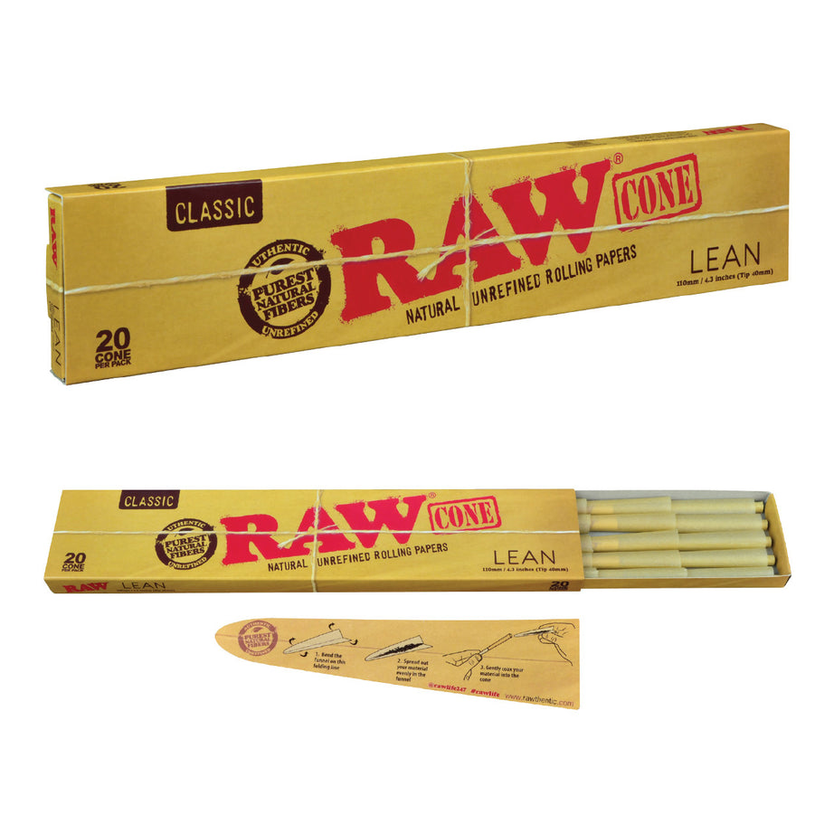 RAW Classic Pre-Roll Cone Lean (20ct)