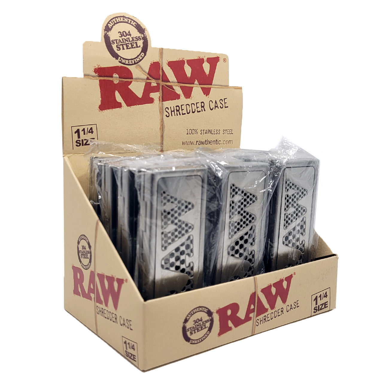 RAW Shredder Case 1¼ Rolling Paper Size