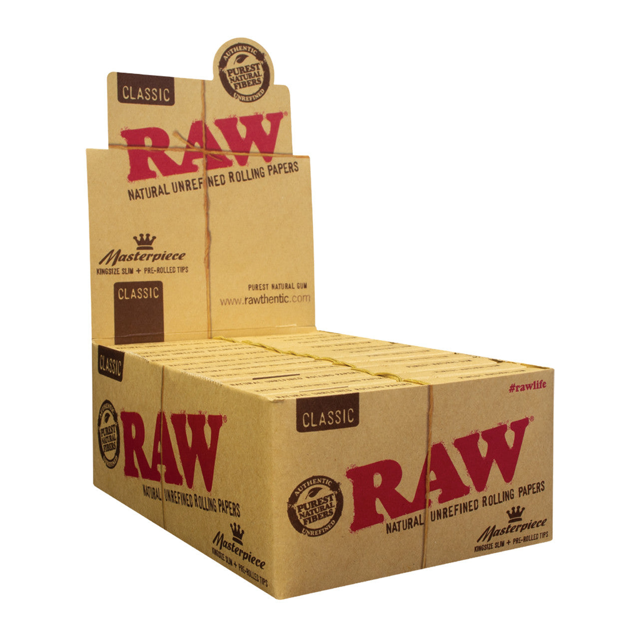 RAW Masterpiece King Size Slim Rolling Papers with Tips (32ct)