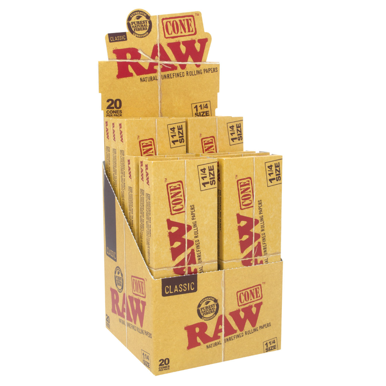 RAW Classic Pre-Roll Cone 1¼ with Funnel (20ct)