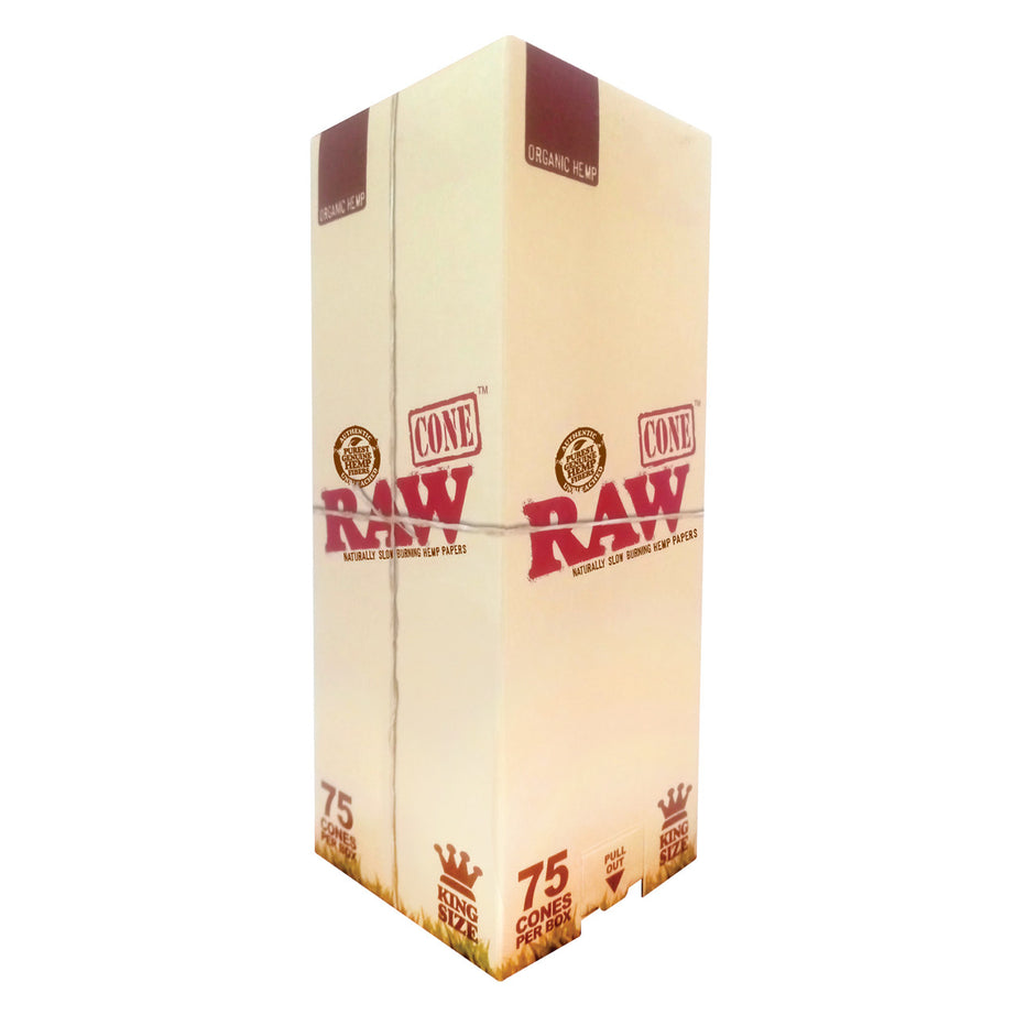 RAW Organic Pre-Rolled Cone King Size - Box of 75