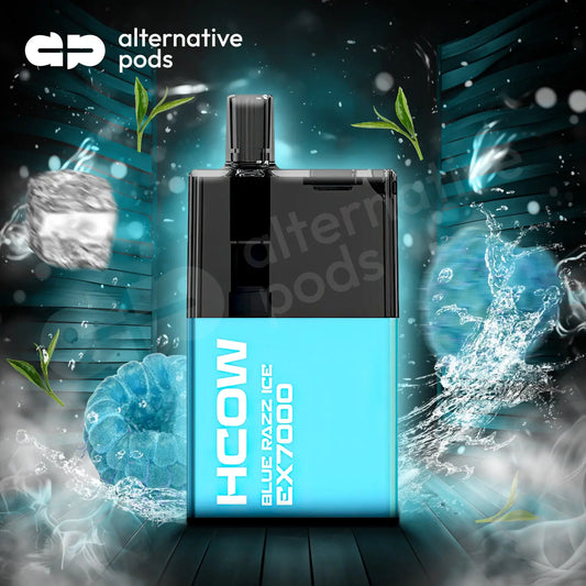 HCOW EX7000 Puffs Disposable Vape - Blue Razz Ice 