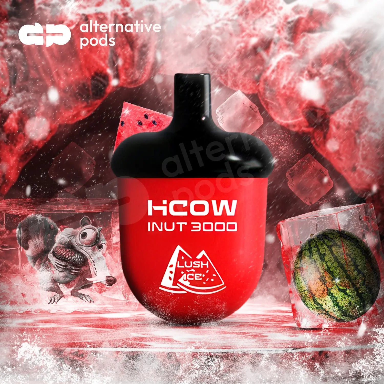 HCOW iNut 3000 Puffs Disposable Vape - Lush Ice 