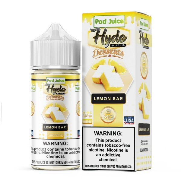 POD Juice x Hyde Synthetic Nicotine E-Liquid 100ML-LEMON BAR
