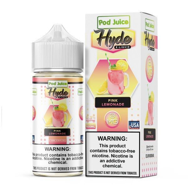 POD Juice x Hyde Synthetic Nicotine E-Liquid 100ML-PINK LEMONADE