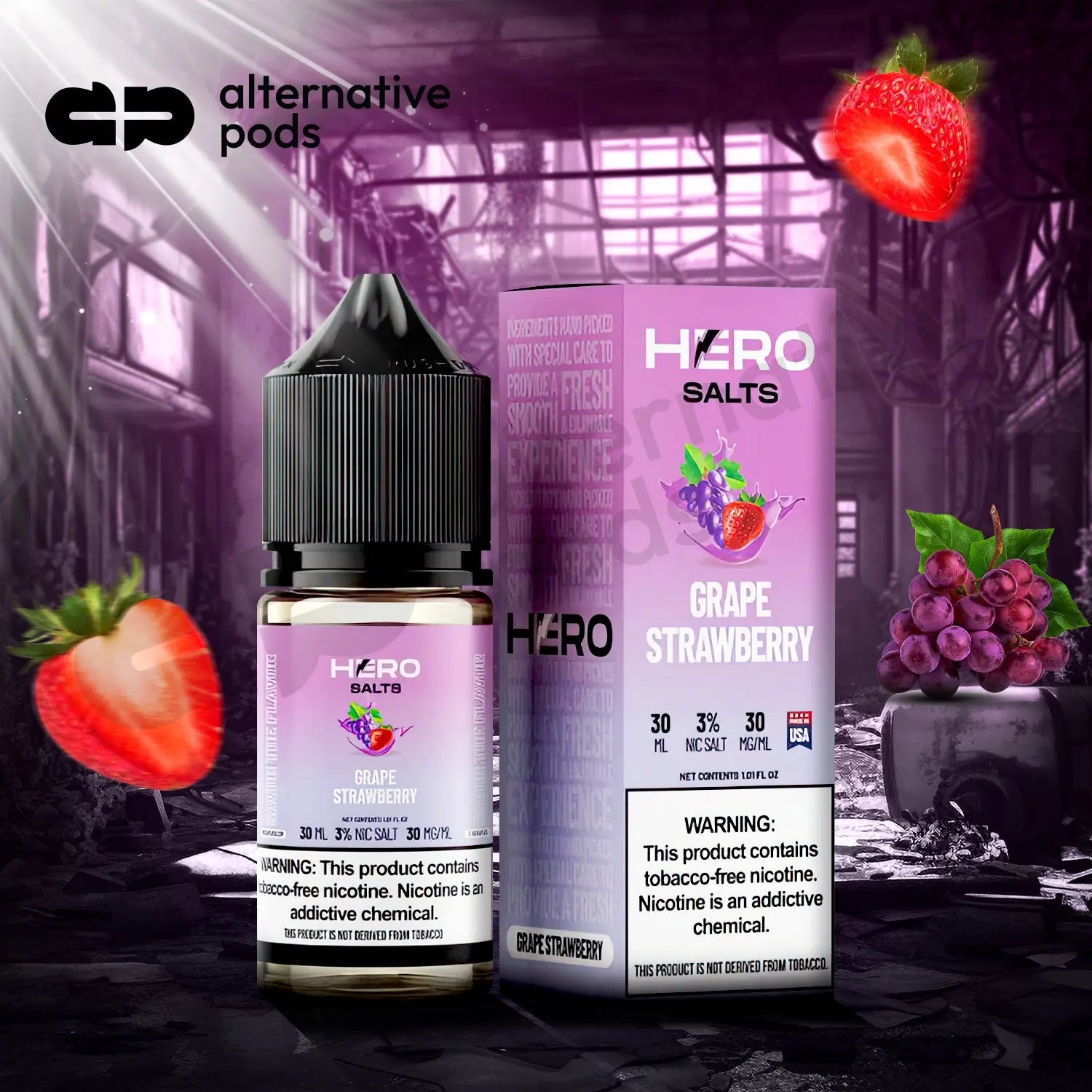 Hero Salts Synthetic Nicotine Salt E-Liquid 30ML - Alternative pods | Online Vape & Smoke Shop