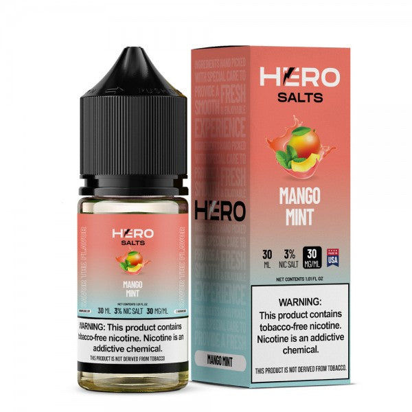 Hero Salts Synthetic Nicotine Salt E-Liquid 30ML - Mango Mint