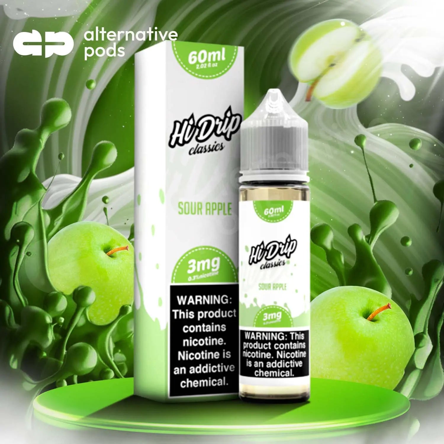 Hi-Drip Classics E-Liquid 60ML - Sour Apple 