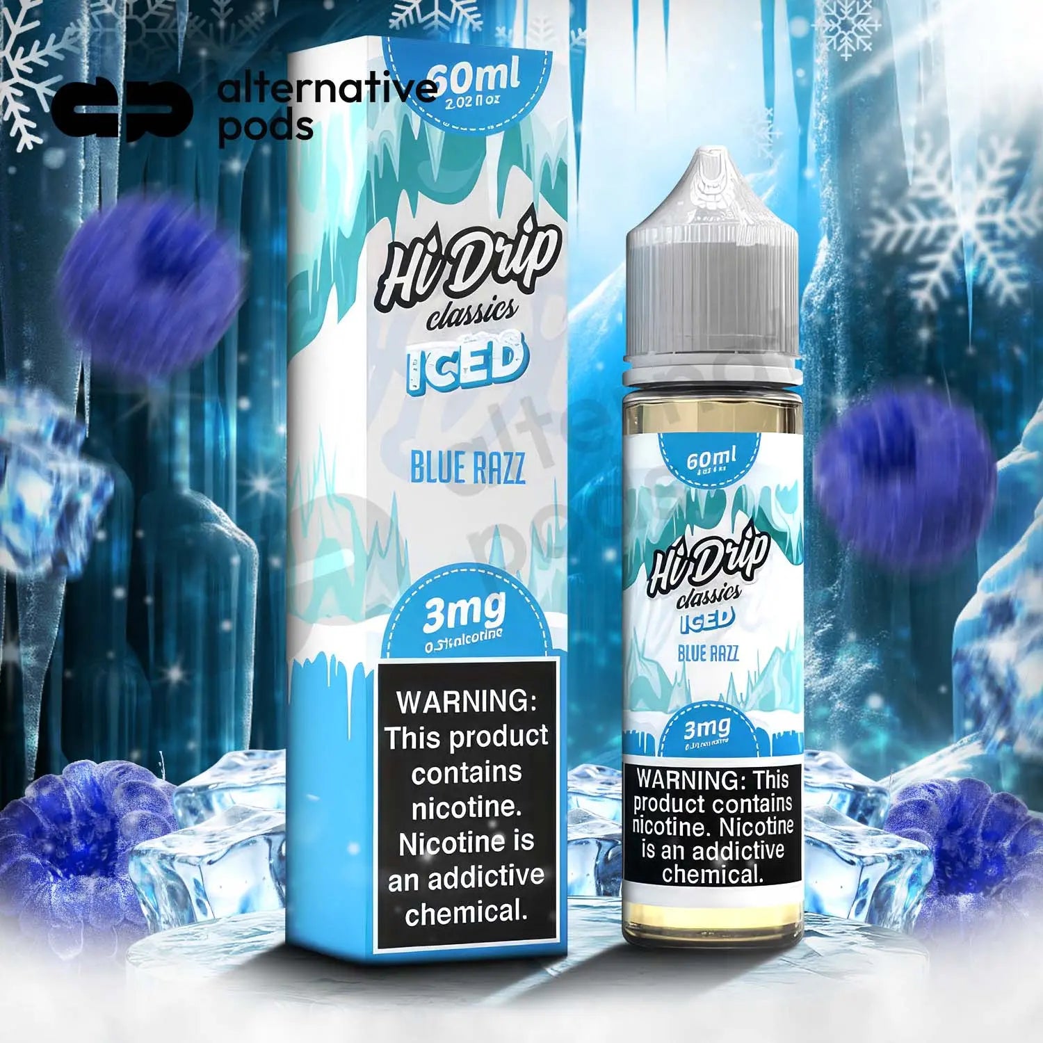 Hi-Drip Classics Iced E-Liquid 60ML - Blue Razz 