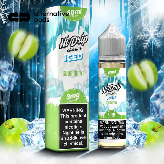 Hi-Drip Classics Iced E-Liquid 60ML - Sour Apple 