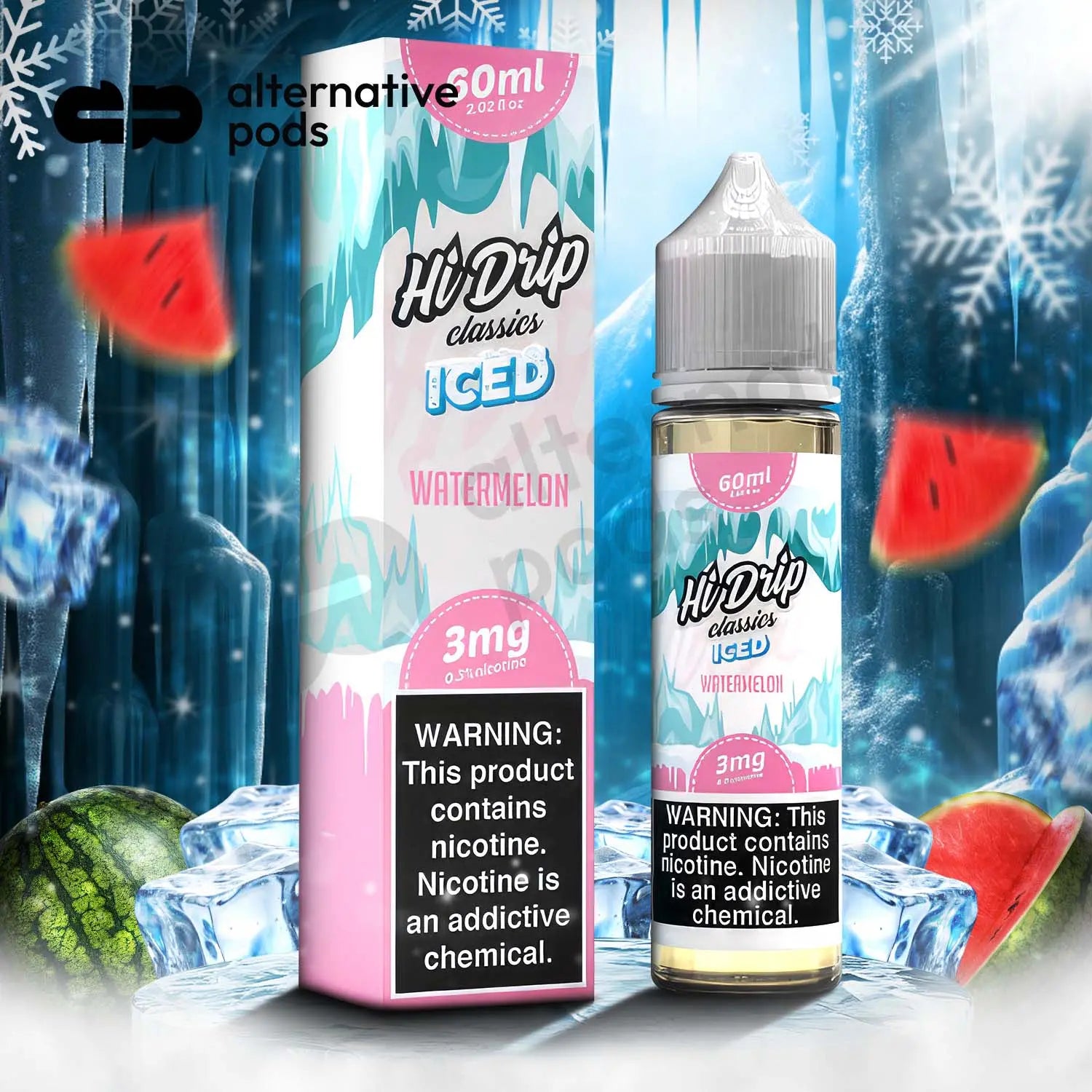 Hi-Drip Classics Iced E-Liquid 60ML - Watermelon 