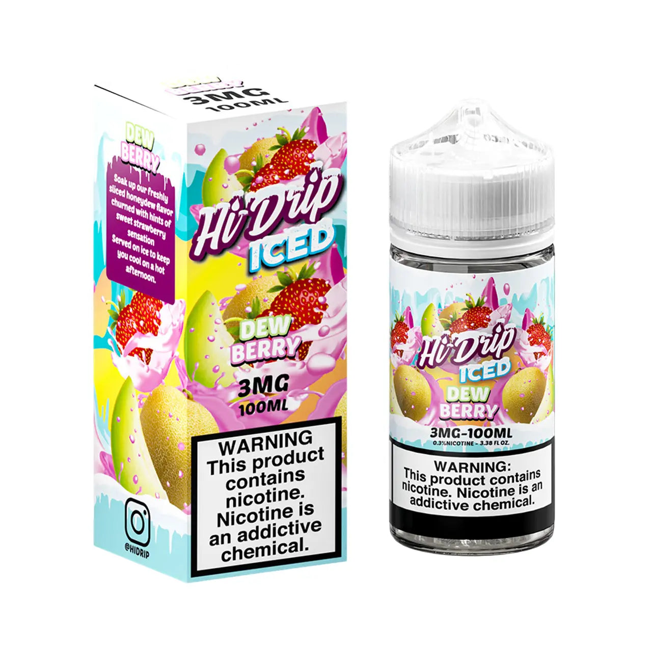 Hi-Drip Iced E-Liquid 100ML - Dew Berry 