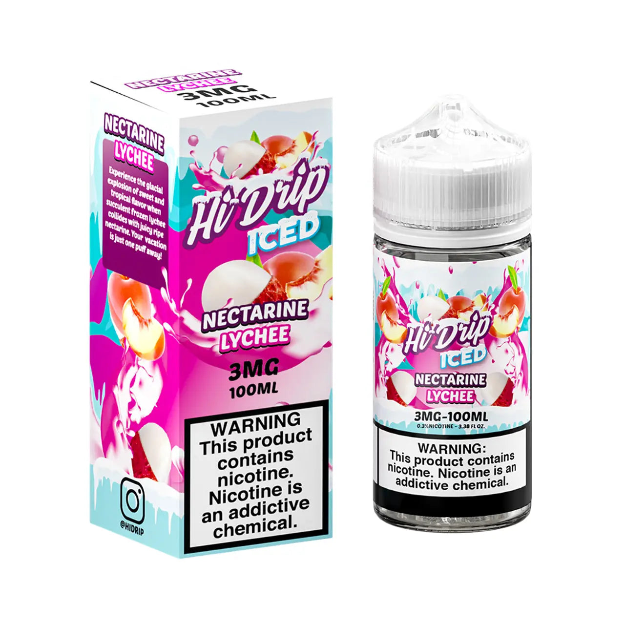 Hi-Drip Iced E-Liquid 100ML - Nectarine Lychee