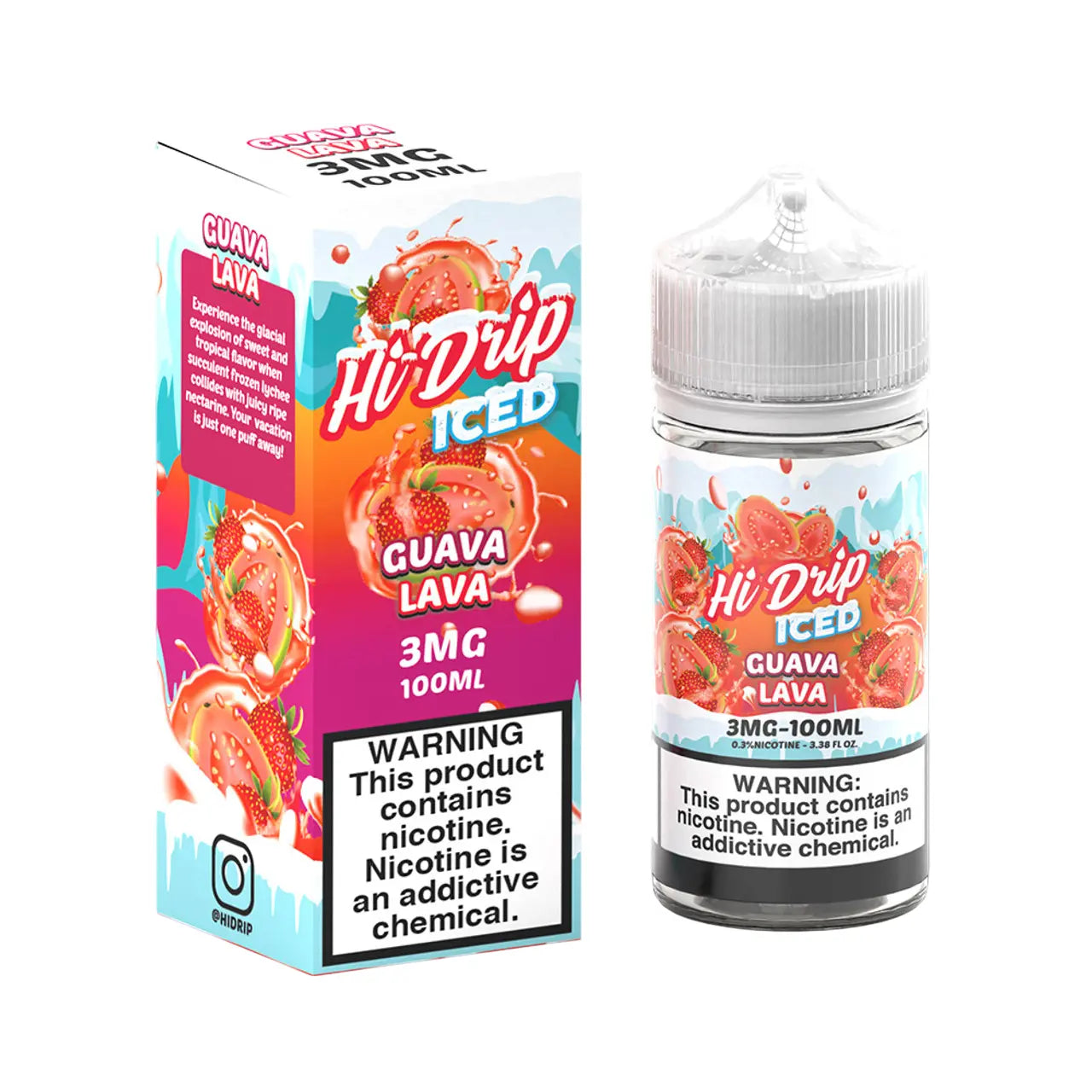 Hi-Drip Iced E-Liquid 100ML - Guava Lava 