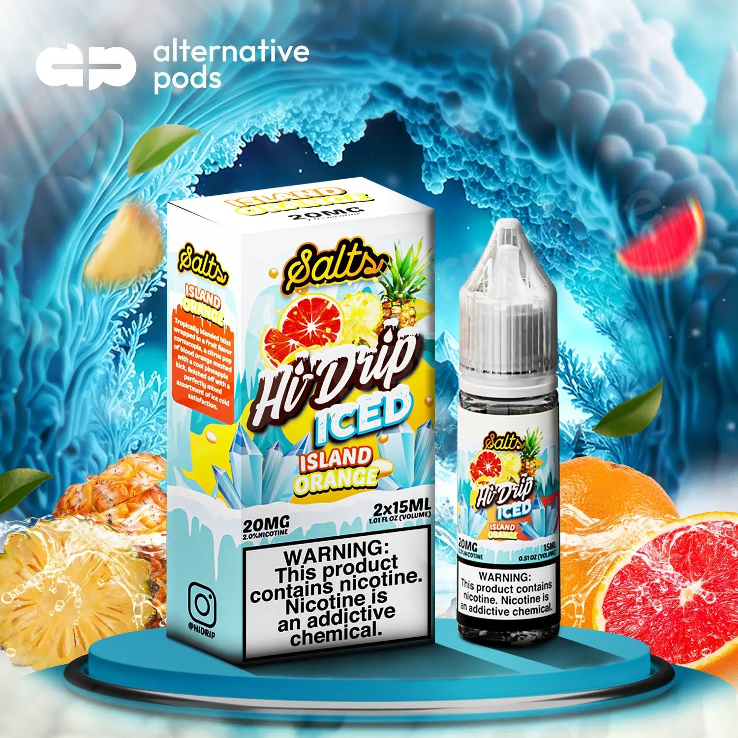 Hi-Drip Iced Salts Nicotine Salt E-Liquid 30ML (2 x 15ML) - Alternative pods | Online Vape & Smoke Shop