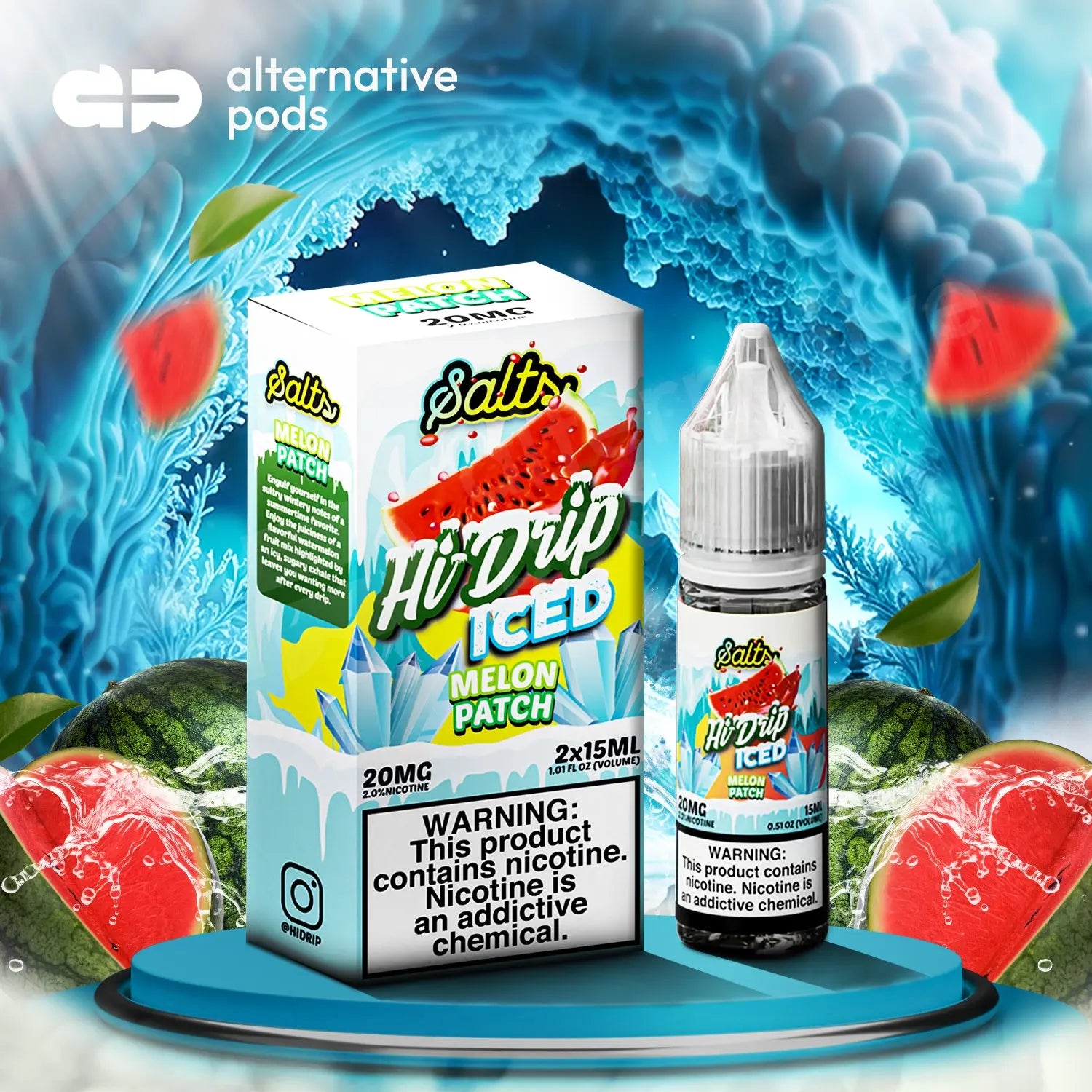 Hi-Drip Iced Salts Nicotine Salt E-Liquid 30ML (2 x 15ML) - Alternative pods | Online Vape & Smoke Shop