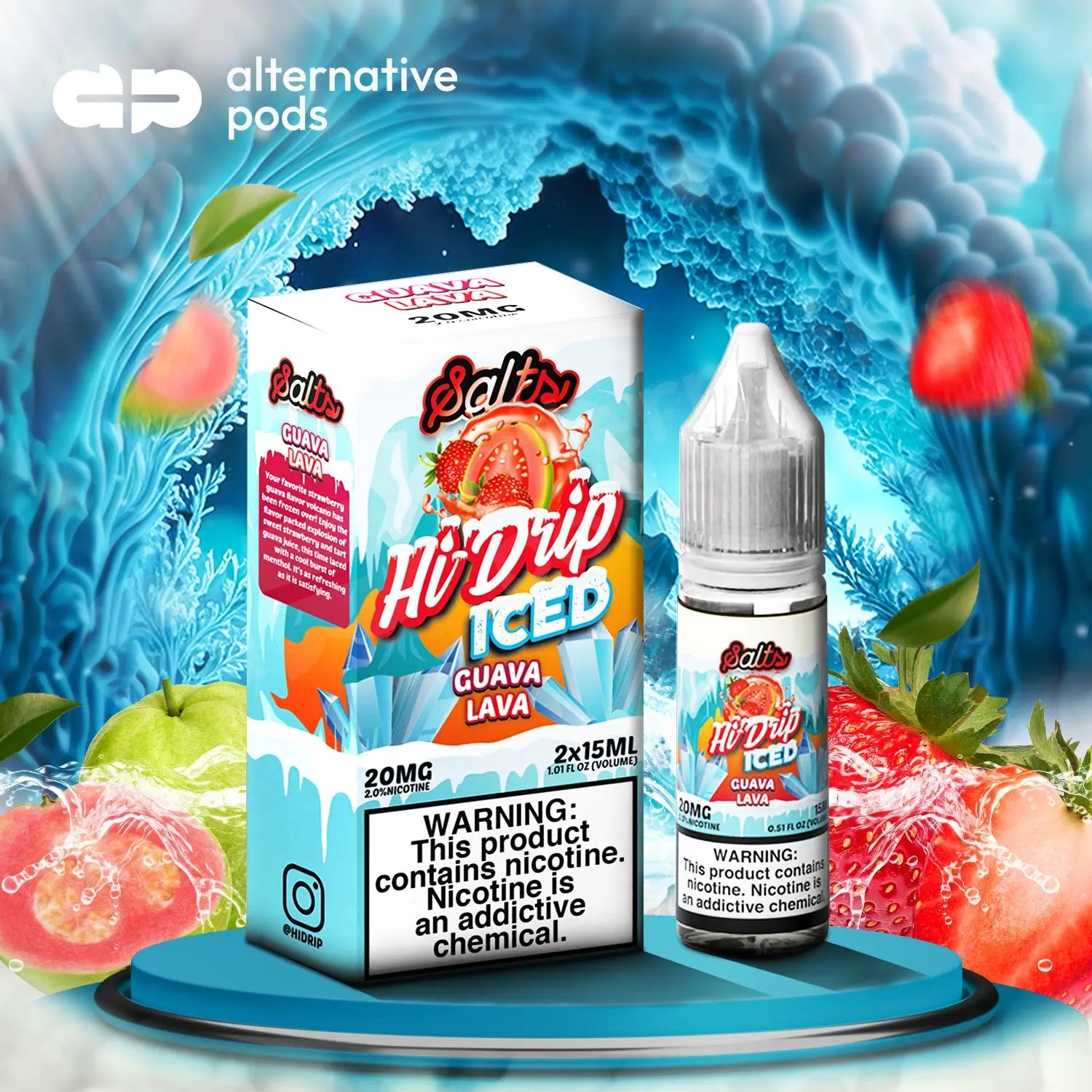 Hi-Drip Iced Salts Nicotine Salt E-Liquid 30ML (2 x 15ML) - Alternative pods | Online Vape & Smoke Shop