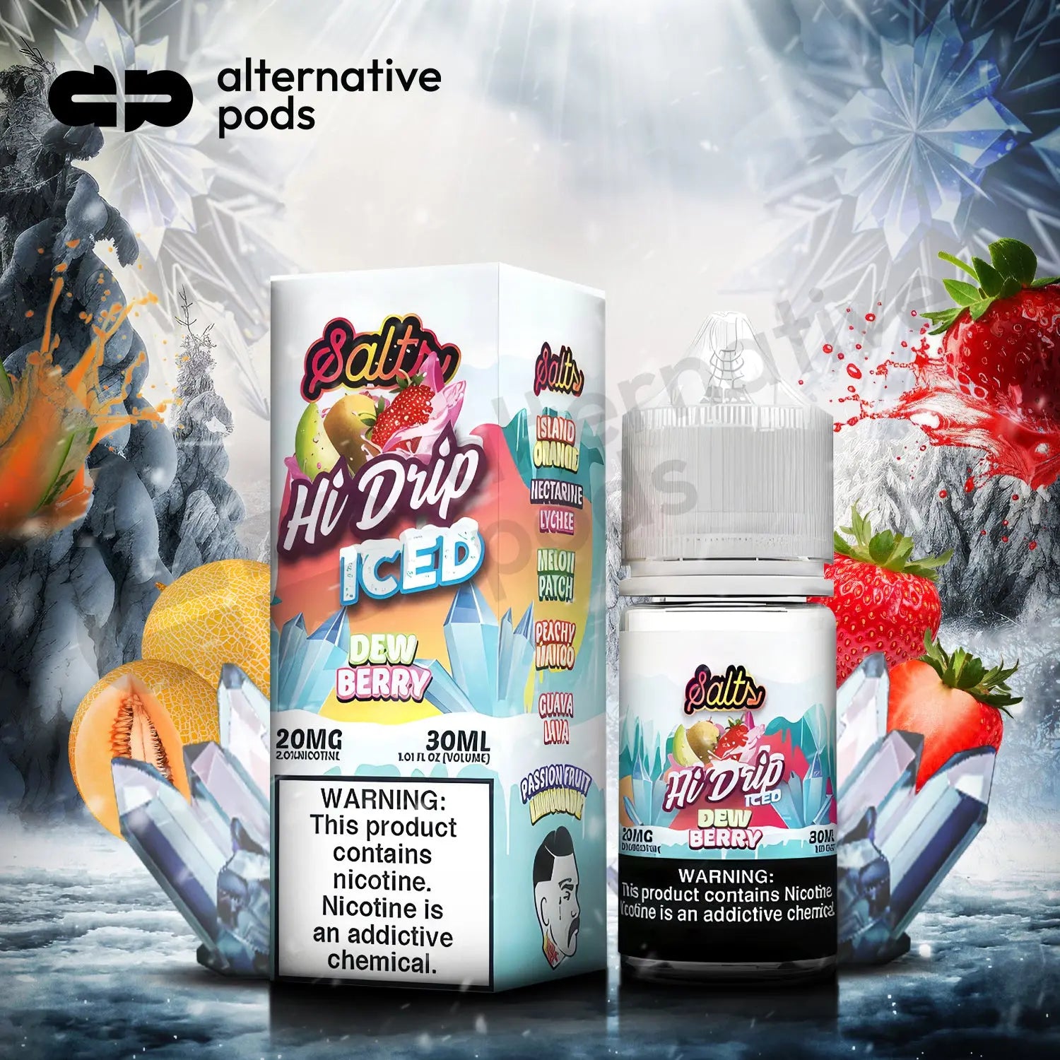 Hi-Drip Salts Nicotine Salt E-Liquid 30ML - Dew Berry 