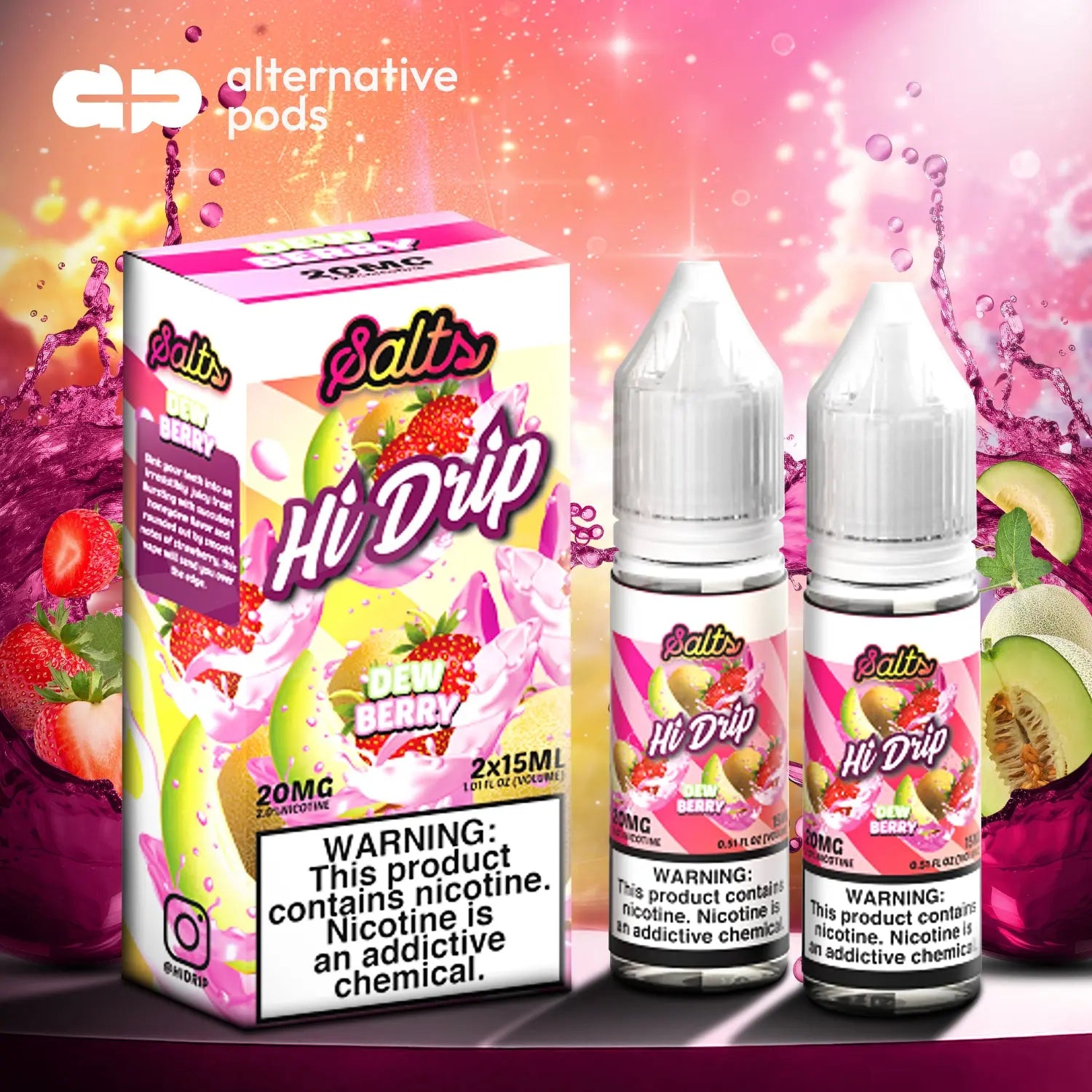 Hi-Drip Salts Nicotine Salt E-Liquid 30ML (2 x 15ML) - Alternative pods | Online Vape & Smoke Shop