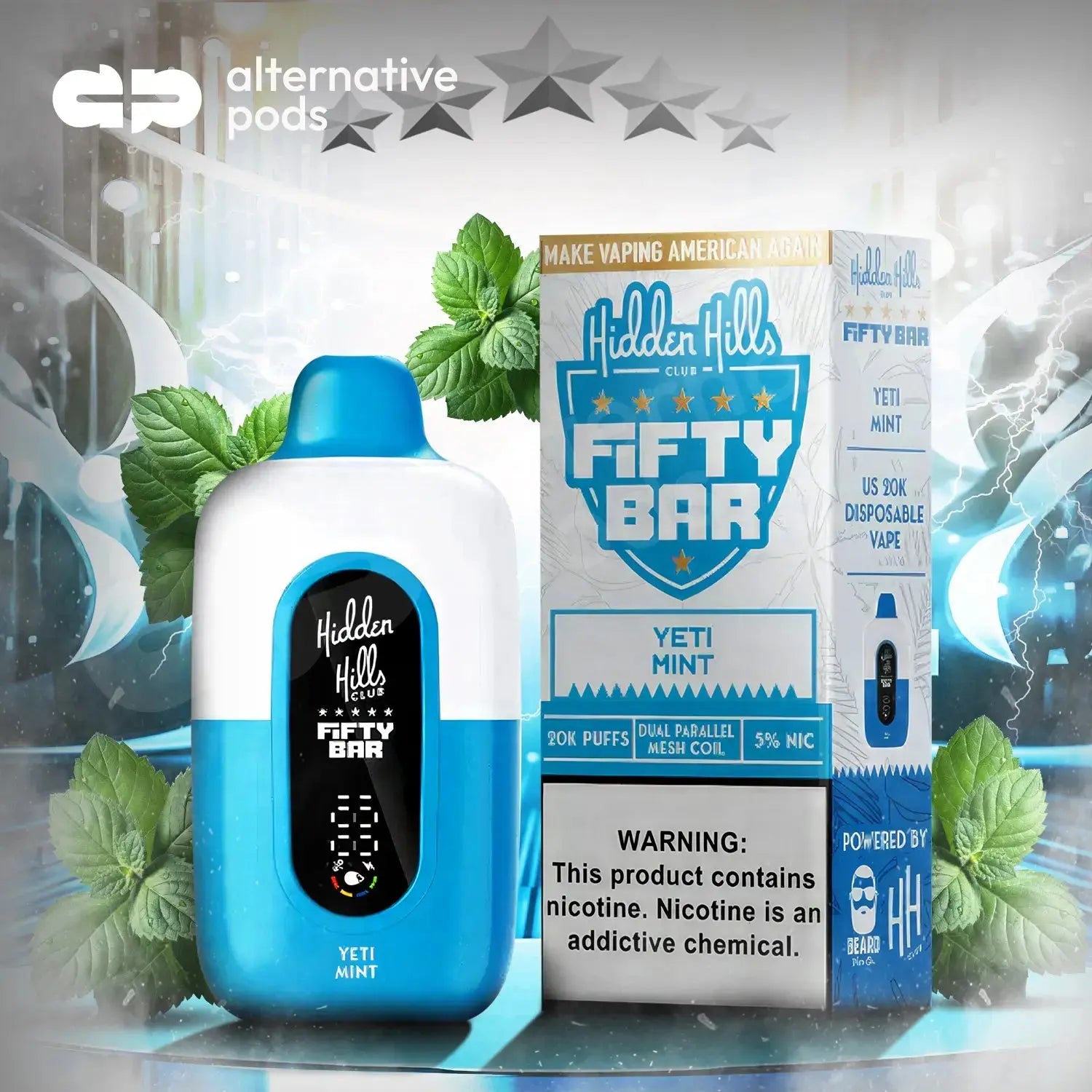 Hidden Hills x Fifty Bar 20K - Alternative pods | Online Vape & Smoke Shop