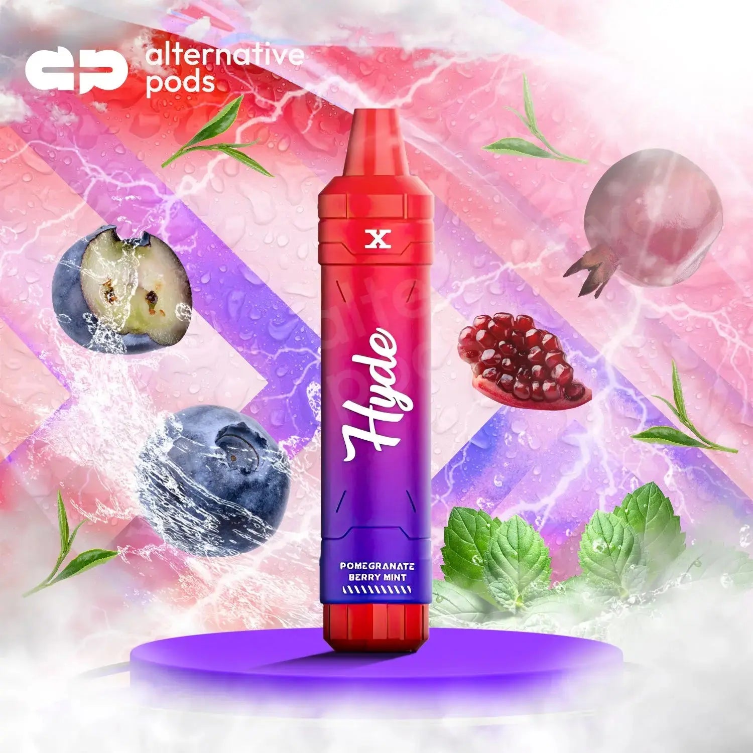 Hyde X 3000 Puffs Disposable Vape - Pomegranate Berry Mint 