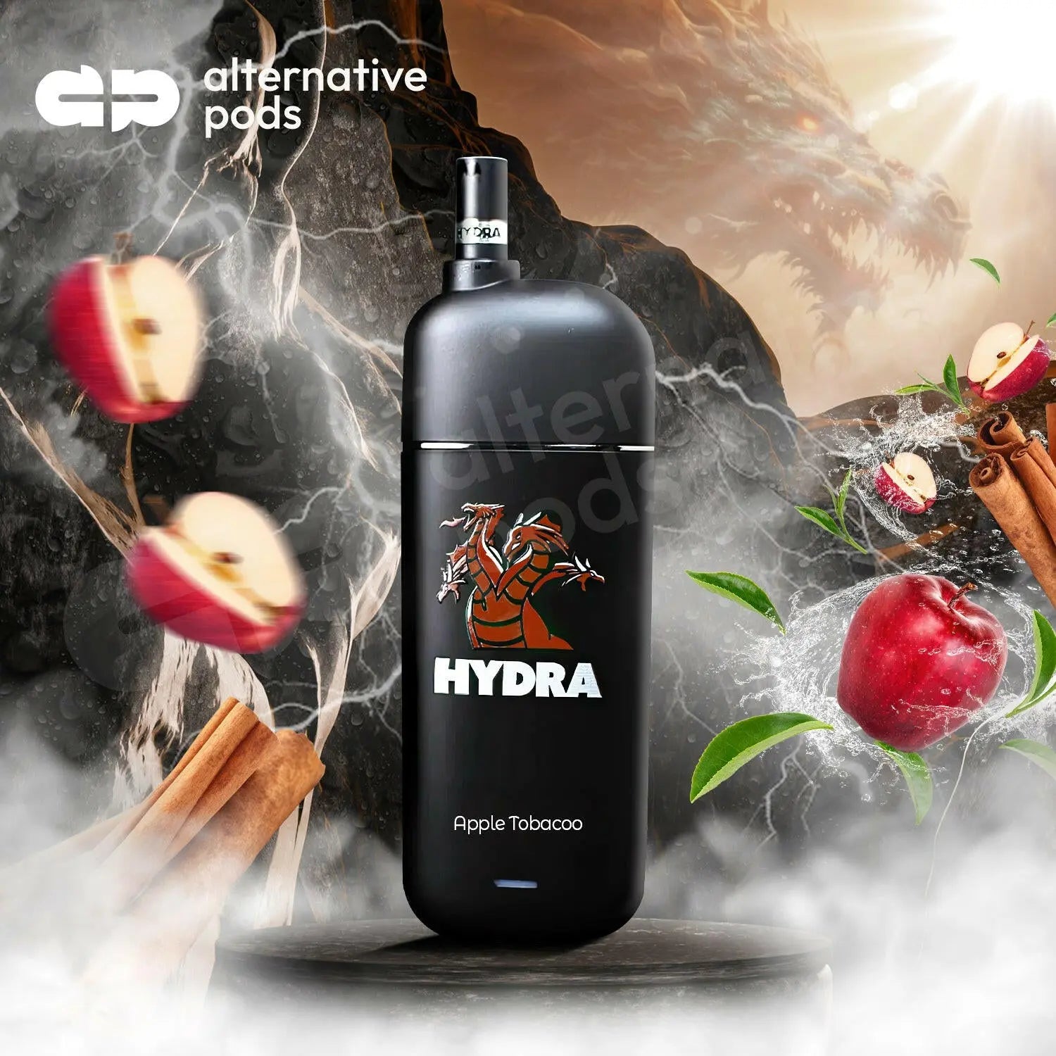 Hydra 5000 Puffs Disposable Vape with Filters 3% - Apple Tobacoo 