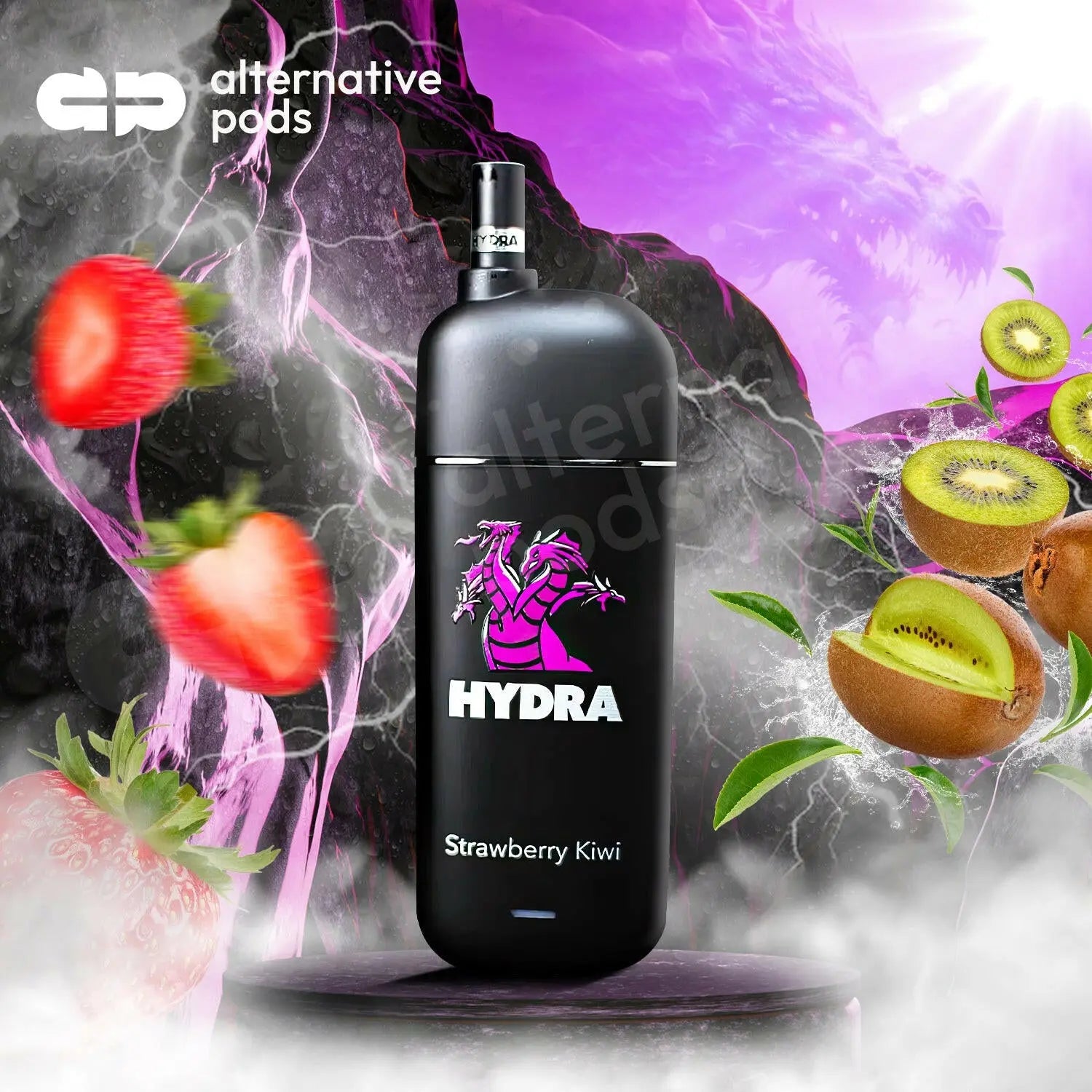 Hydra 5000 Puffs Disposable Vape with Filters 3% - Strawberry Kiwi 